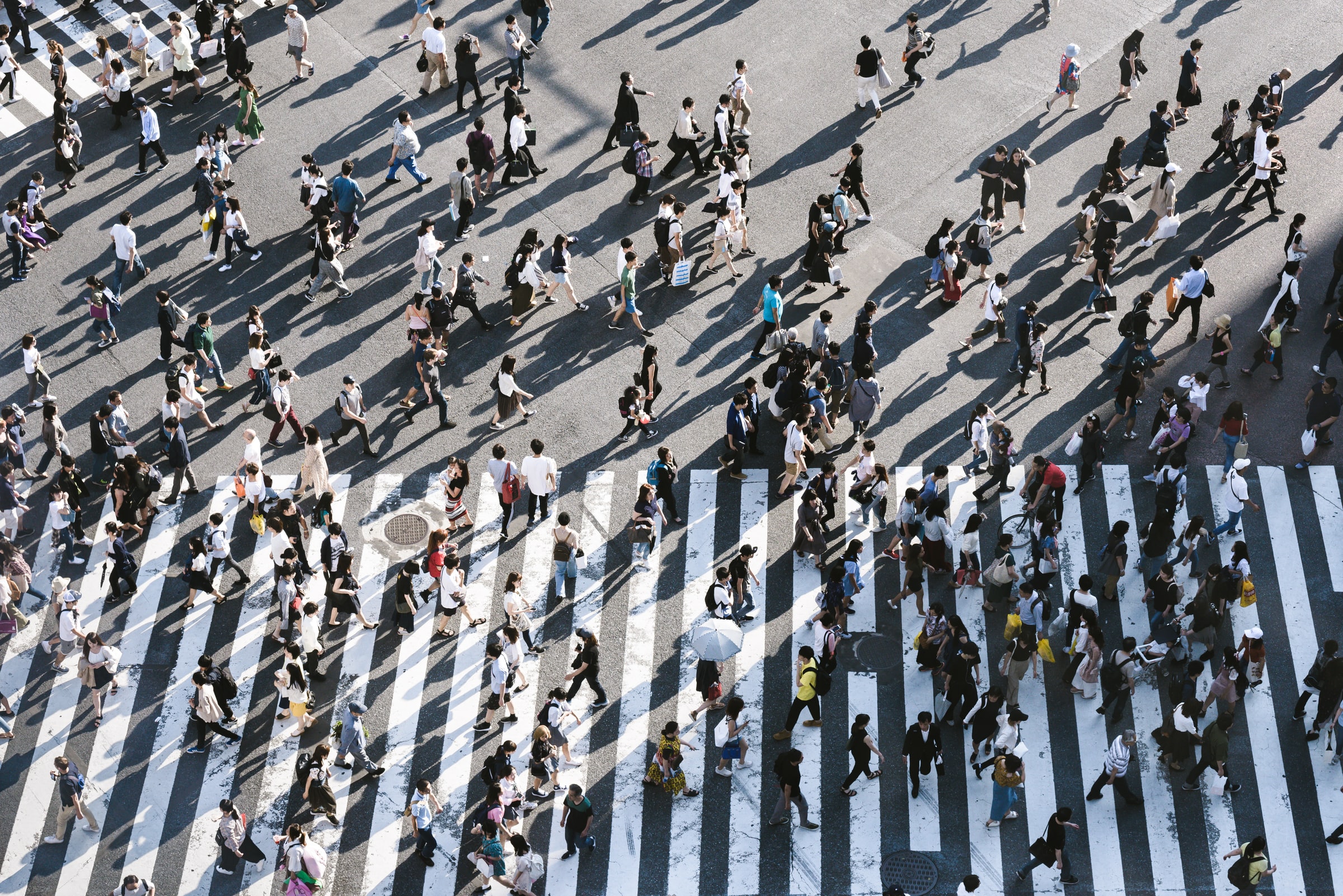 People in a city