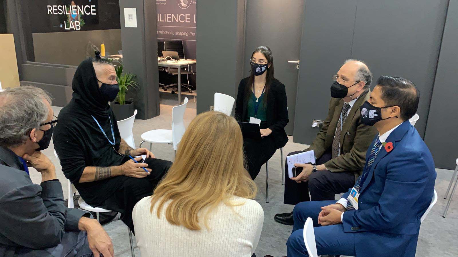 Participants engaged in a group discussion