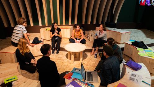 The day ended with a “creative exploration” led by the Hot Poets