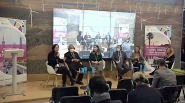 The dais during the side event on Game On: City Ambition Towards Future-Proof and Equitable Mobility Systems