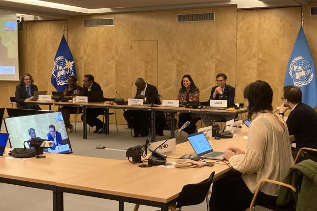 Dais during discussion of UN 2023 Water Conference
