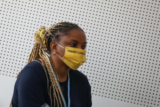 A delegate during the informal consultations on gender and climate change