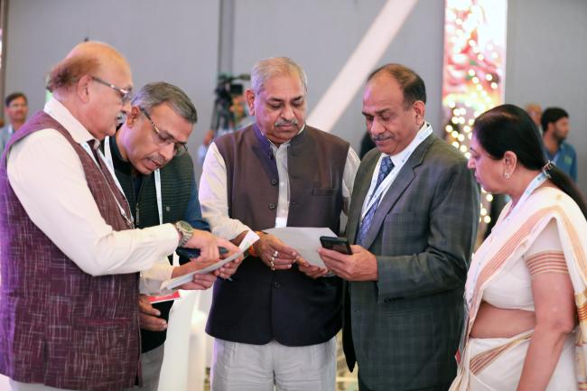 The Indian delegation conferring
