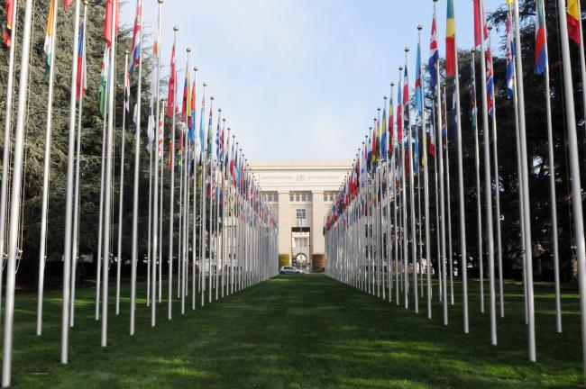 A view of the Palais de Nations, venue of the 2022 AGM