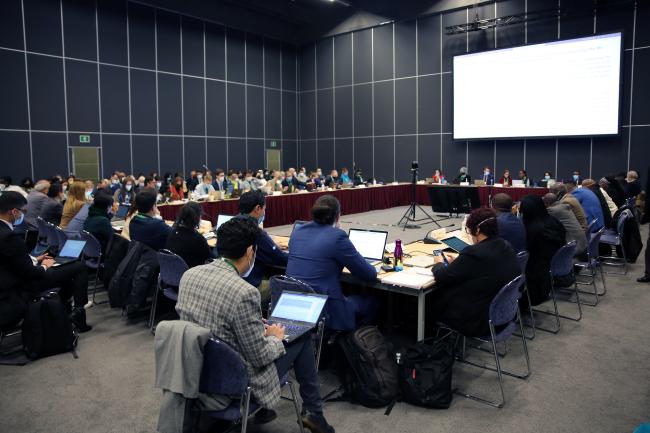 View of the room during a contact group on GBF targets