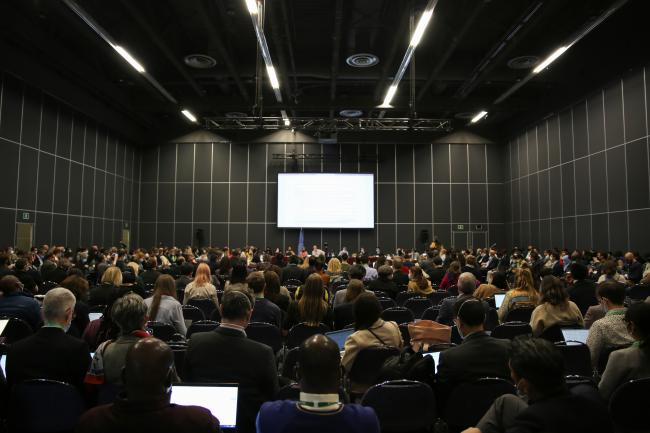 View of the room during a contact group on the post-2020 global biodiversity framework