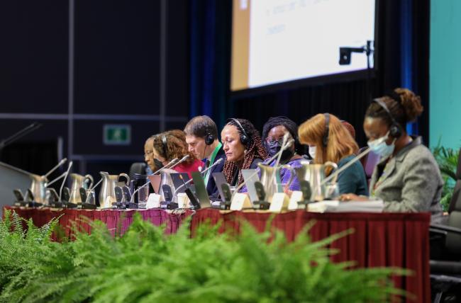 View of the dais during WG II