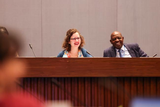 Contact Group Co-Chairs Marine Collignon, France and David Kapindula, Zambia_OEWG1.2_30jan2023_photo.jpg