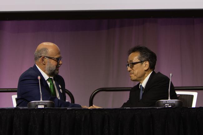 Carlos Manuel Rodríguez, GEF CEO and Chairperson, and Yutaka Matsuzawa, Vice-Chair, Seventh GEF Assembly - GEF7 - 25 Aug 2023 - Photo