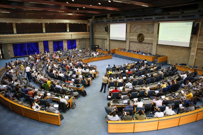 View of the room during the Contact Group on mechanisms for planning, monitoring, reporting and review