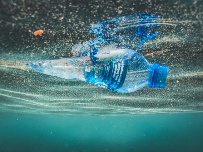Bottle in water